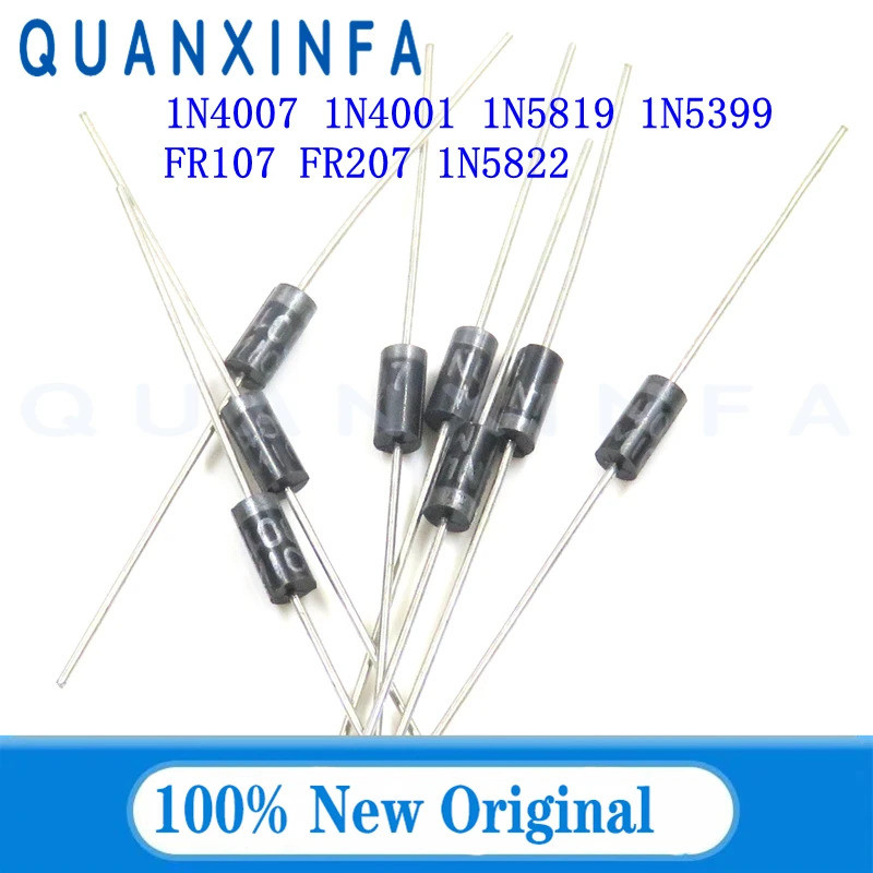 50-100 CÁI 1N4007 1N4001 1N5819 1N5399 FR107 FR207 DO41 IN4001 IN4007 IN5819 IN5399 diode còn hàng M