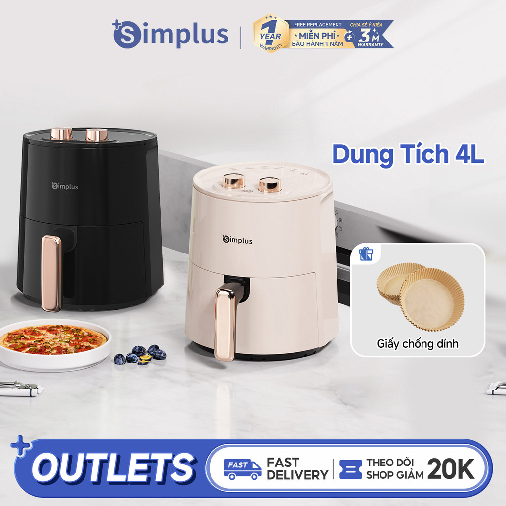 Simplus Nồi Chiên Không Dầu Dung Tích 4L KQZG007 - Bảo Hành 12 Tháng