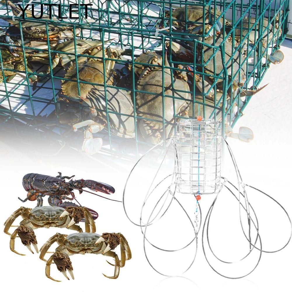 Dụng cụ bắt cua YUTLET, Lồng cá dây thép 8 vòng Lồng câu cua, Lồng câu cá câu cá câu cá Câu cá bẫy b