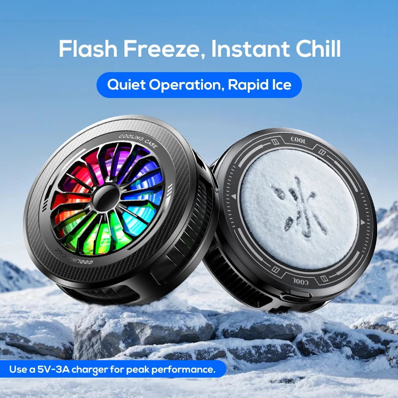 K5 Kẹp Lưng Có Thể Tháo Rời Thu Hút Từ Tính RGB Light AI Điều Khiển Chơi Game Quạt Làm Mát Di Động C