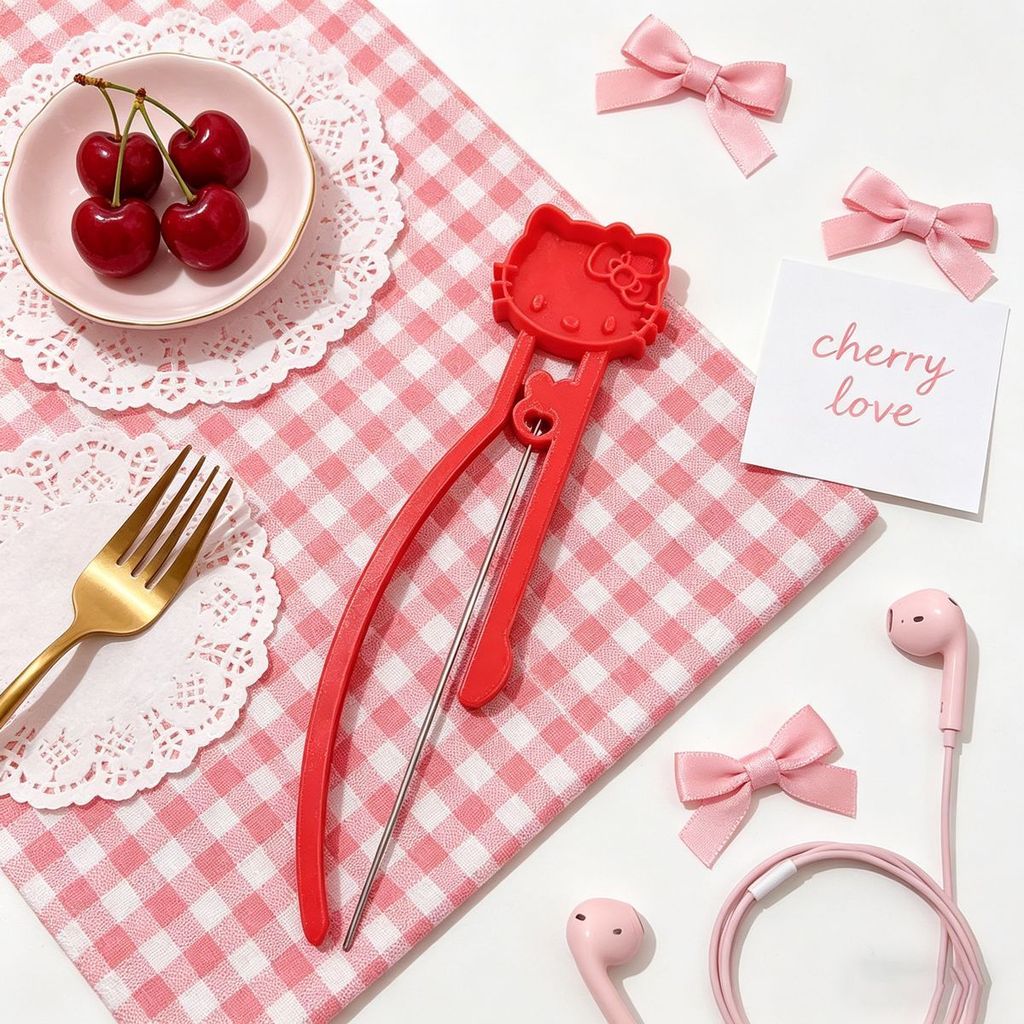 Whole Store d In Hello Kitty Kitty Bean Spatula Bean Spatula Novice Bộ giá rẻ Công cụ đánh vần đậu C