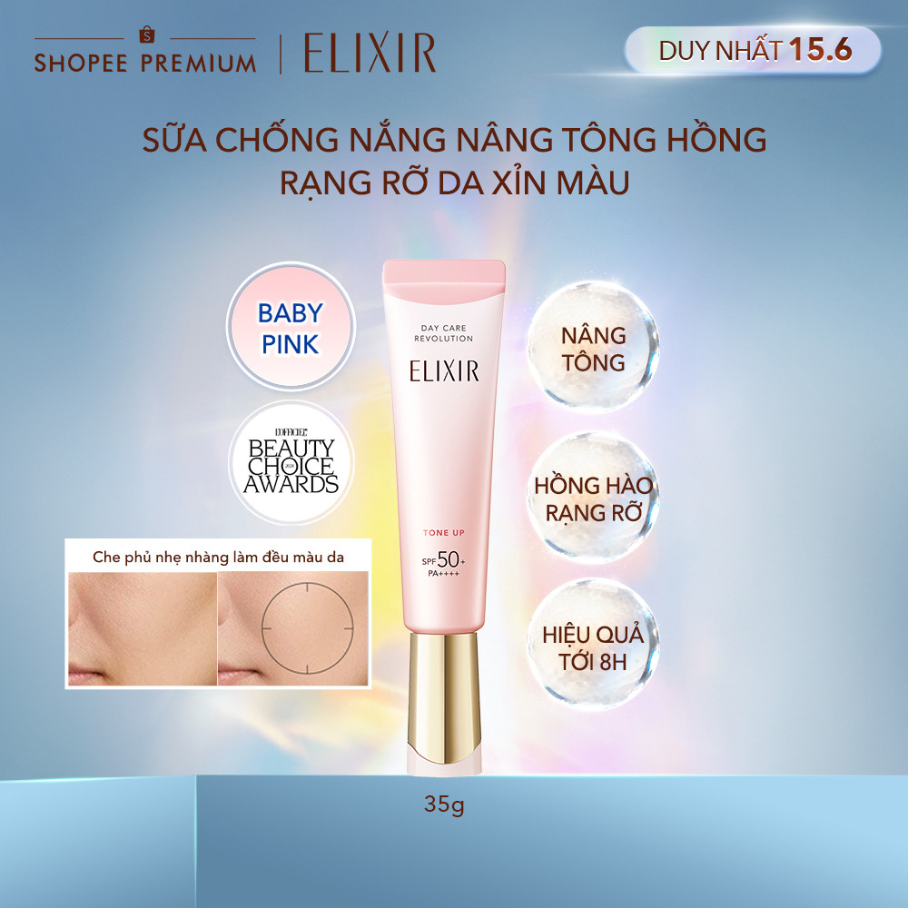 (KOL Live) | Sắc Hồng Baby | Sữa chống nắng nâng tông cho da xỉn màu ELIXIR DAY CARE REVOLUTION TONE
