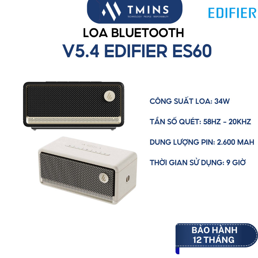 Loa Bluetooth V5.4 Edifier ES60 kháng nước kháng bụi - Hàng chính hãng