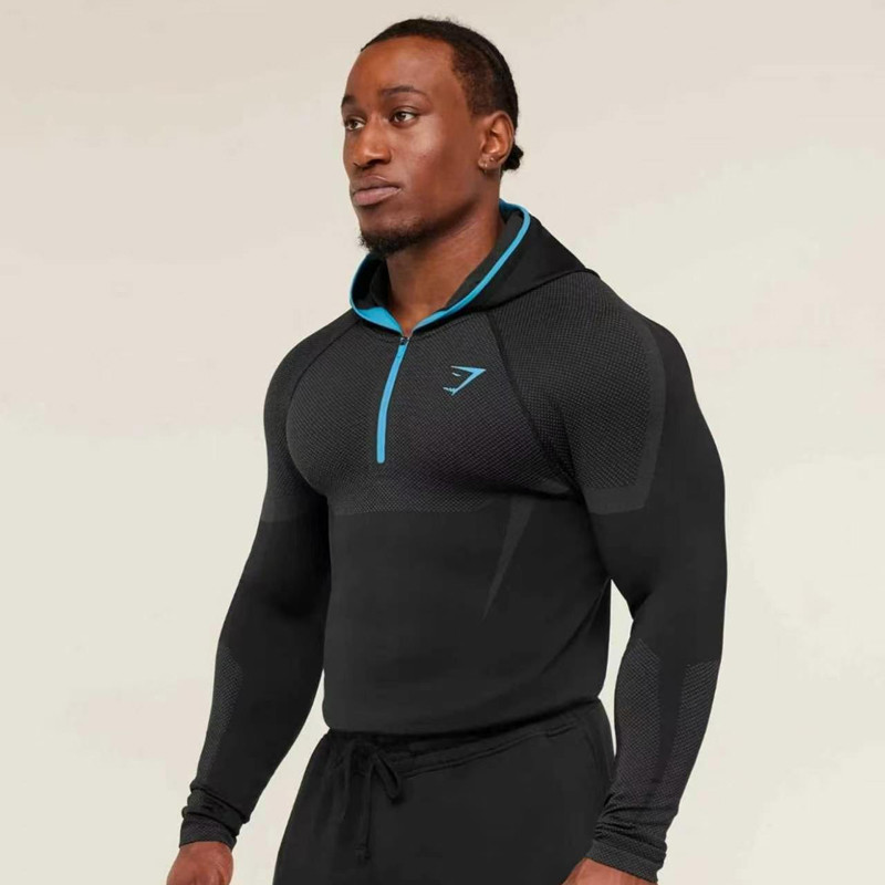 Áo Hoodie dài tay GYMHARK ONYX5 dành cho nam Áo thể thao thông thường khô nhanh để chạy bộ và tập th