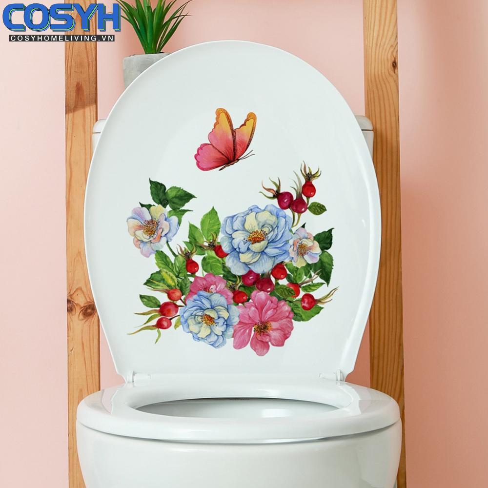 <cosyh>Flowers Wall Sticker 25*25cm Size Avoid Air Bubbles Clean And Smooth Walls