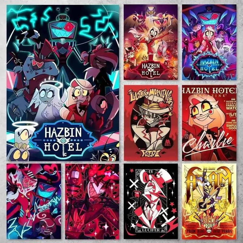 Hazbin Hotel Canvas Art Anime Nhân Vật Nghệ Thuật Treo Tường Cho Trang Trí Nhà
