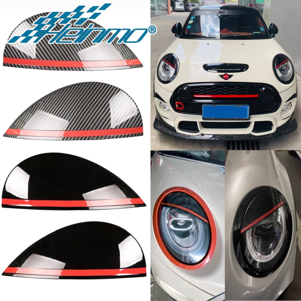 Dành Cho MINI COOPER F55 F56 F57 Đèn Pha Đôi Mí Mắt Bao Dán ABS Cooper S JCW ONE