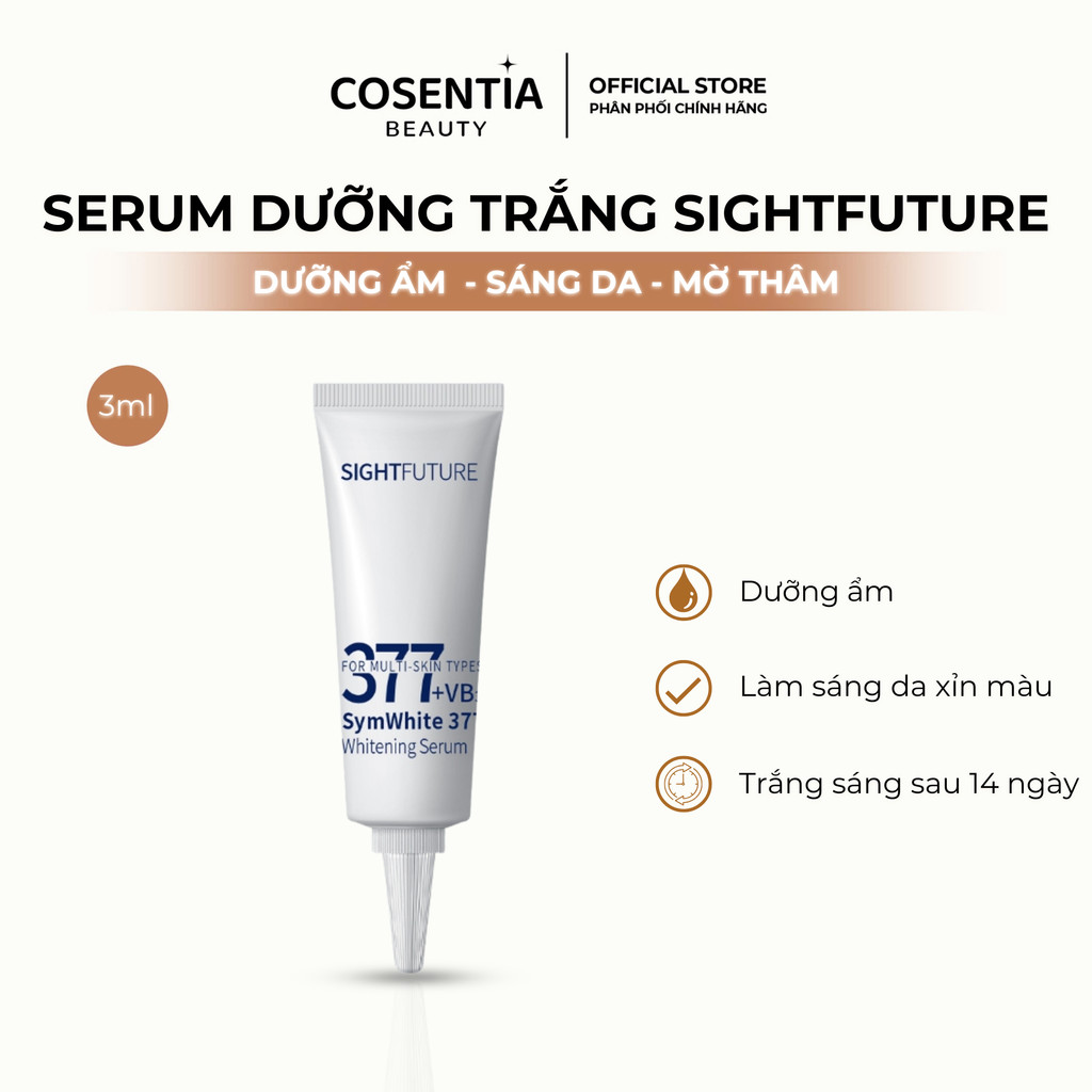 Serum Dưỡng Trắng SIGHTFUTURE 377 Dưỡng Ẩm, Làm Sáng Da Xỉn Màu, Hỗ Trợ Mờ Thâm & Đều Màu Da 3ml