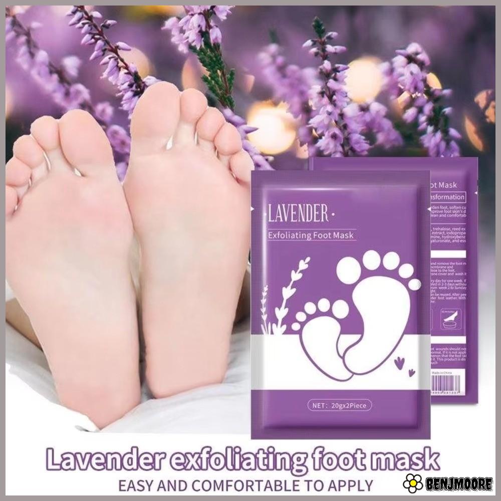 BENJMOORE Tẩy Tế Bào Chết Chân, Dưỡng Ẩm Tại Nhà SPA Care Foot Peel, Lavender Callus Repair Foot Car