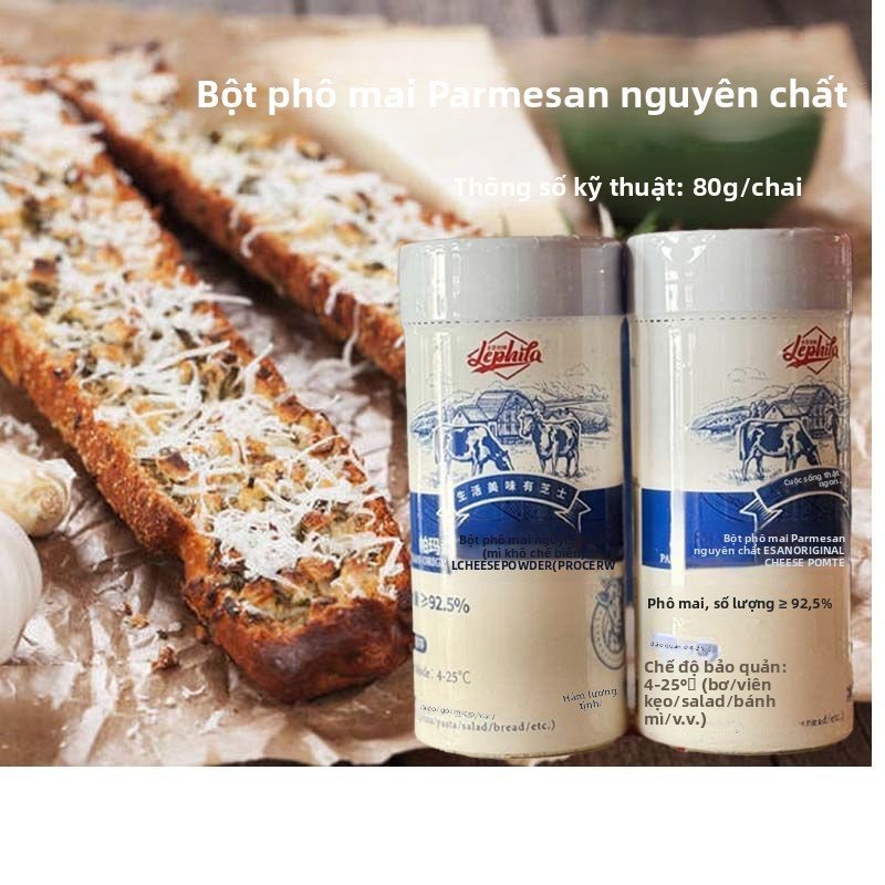 Bột Phô Mai Lefilina, Bột Phô Mai Parmesan85g Pizza, mì Ý, salad, bột phô mai