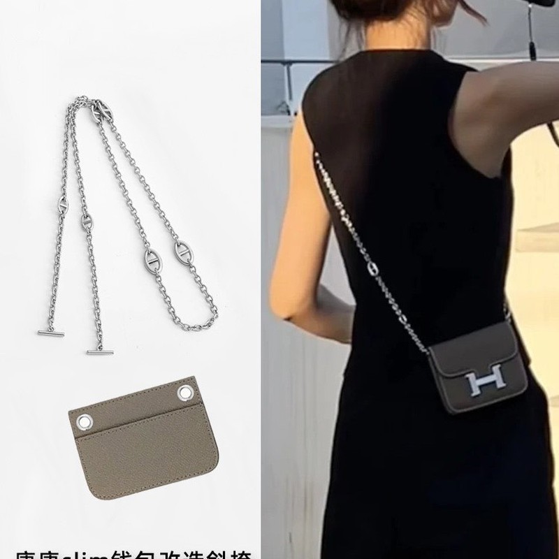 Thích hợp cho Hermes Kangkang slim Modified Liner Chain Bag Dây đeo Túi Phụ kiện roulis Mua riêng bi