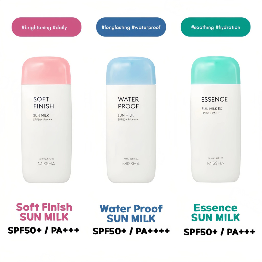 Kem chống nắng Missha soft finish velvet finish water proof essence sun milk 70ml