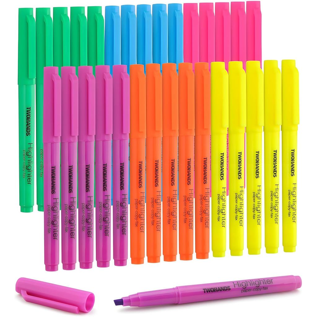 HAIHANDS Highlighters Các loại màu gói 30 Highlighters số lượng lớn, Bút đánh dấu đầu đục, Nhanh khô