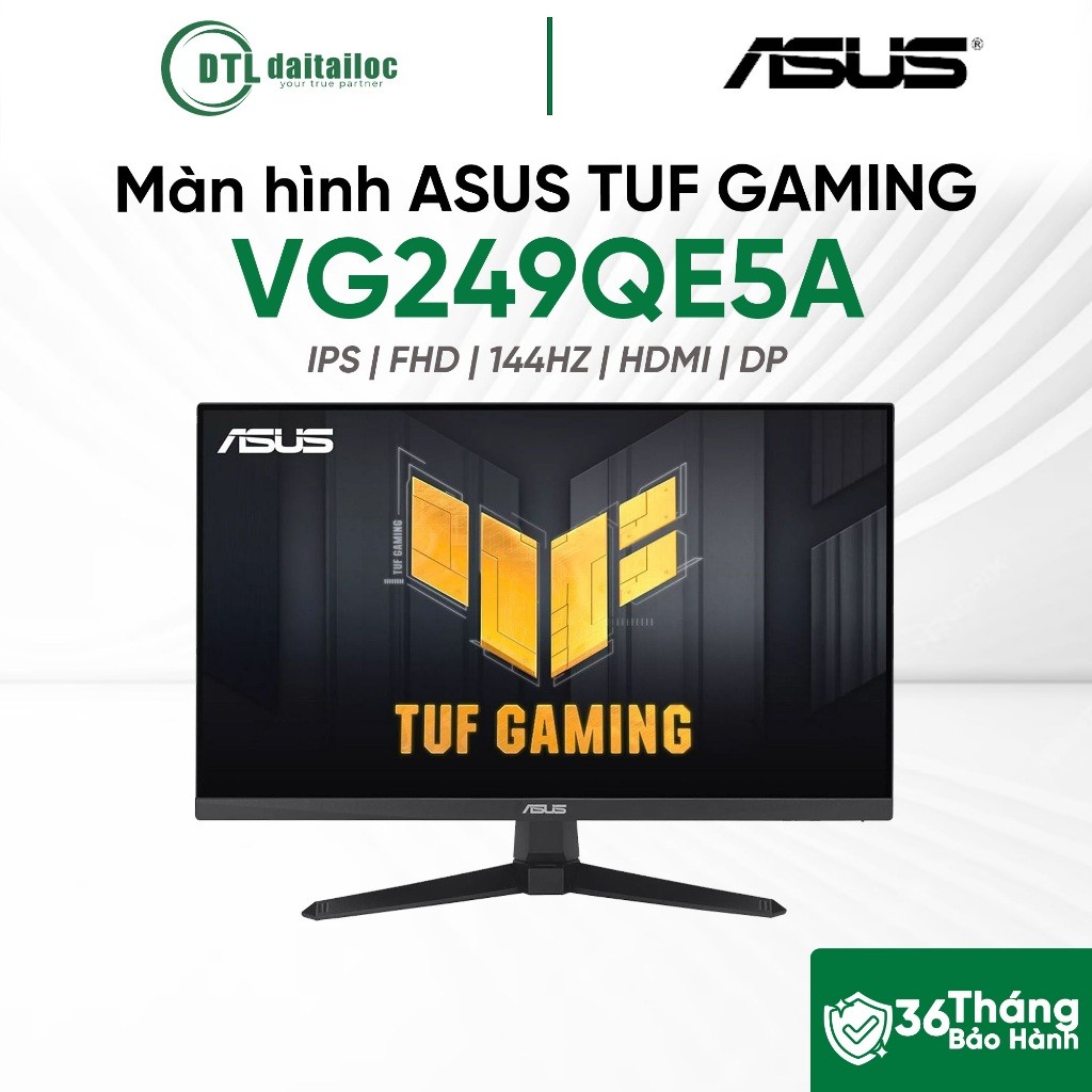 MÀN HÌNH GAMING ASUS TUF VG249QE5A | 24 INCH | IPS | 146HZ | 1MS | Chính Hãng | Bảo Hành 36 Tháng