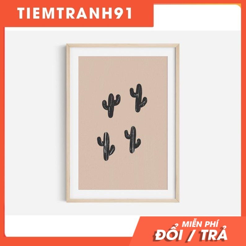 Tranh in cao cấp | Tranh nghệ thuật trừu tượng - Abstract Cactus Print, Cactus Wall Art, Floral Cact
