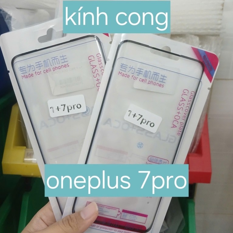 Kính cong Oneplus 7 pro oca có keo, kính cong 1+7 pro liền keo, kính oca GM1911, GM1913, GM1917, GM1