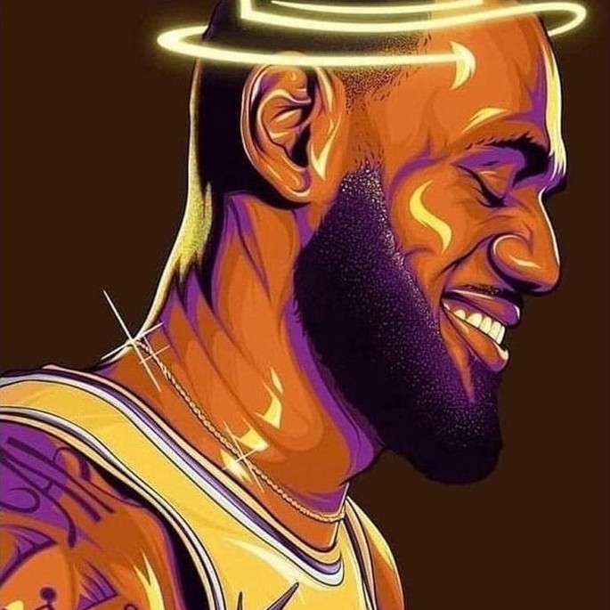 Poster Lebron James, Crowned King Lebron James Lakers Canvas Wall Art Print, Basketball Star Sports 
