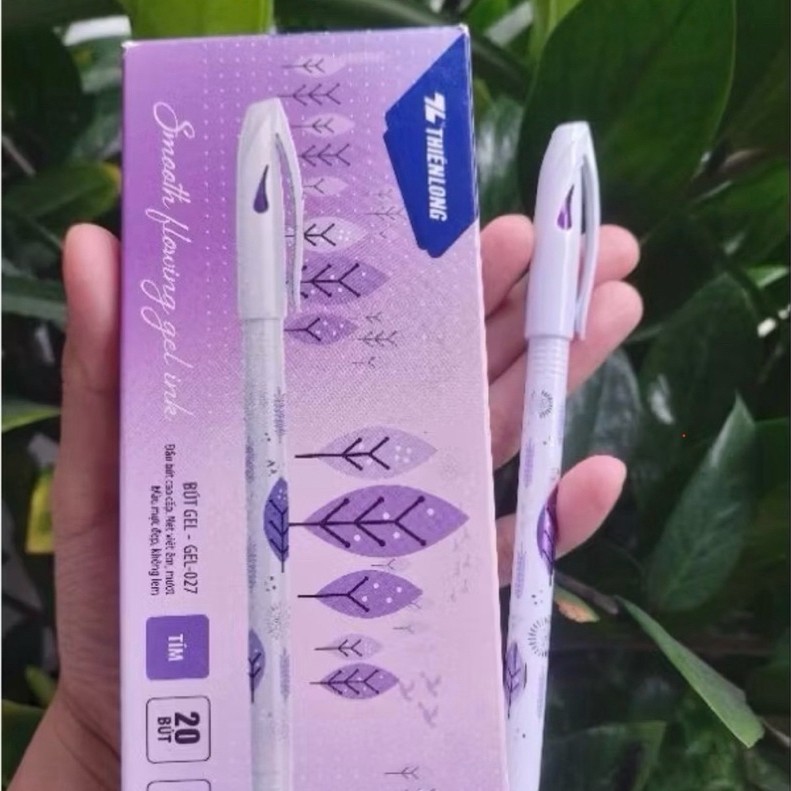 bút Gel-027 xanh Tím nắp