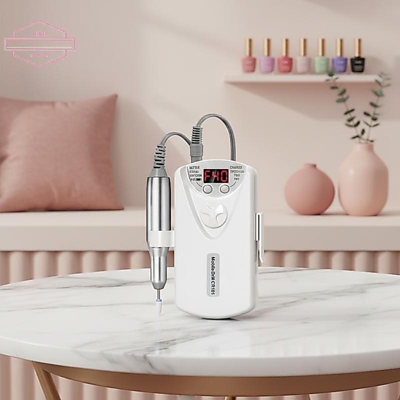 Máy khoan móng tay cầm tay có thể sạc lại HORK 40000RPM để tẩy Gel tại nhà VN