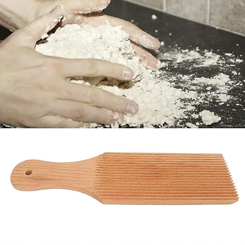 Tấm Gnocchi tiện dụng nhẹ (Con lăn Gnocchi) Bề mặt nhẵn bằng gỗ sồi để làm bột cứng và chắc