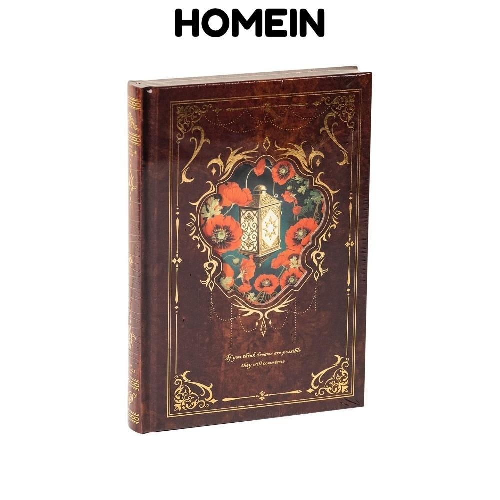 HOMEIN Nhật Ký A6, Century Hymn Series Scrapbooking A6 Bìa Cứng Sổ Tay, Retro 192 Tờ DIY Tạp Chí Not