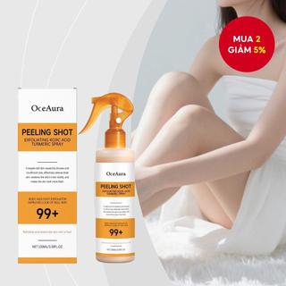 Xịt dưỡng thể tẩy tế bào chết Kojic Acid & Nghệ 100ml, Làm sạch sâu & Làm sạch lỗ chân lông bằng axit Salicylic, Niacinamide & Retinol