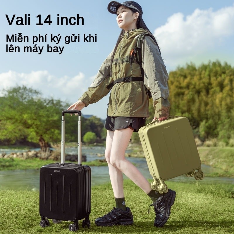 Vali kéo kiểu mới vali 16 inch 18 inch vali lên máy bay 14 inch vali du lịch ngắn loại nhỏ miễn ký g