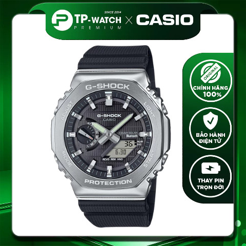 Đồng hồ nam dây nhựa Casio G-Shock GBM-2100-1ADR Bluetooth - Năng lượng mặt trời - Chống nước 200m |