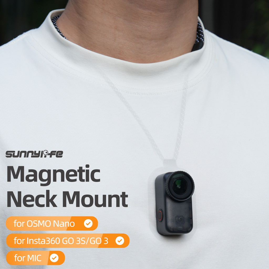 Dành Cho DJI OSMO Nano Từ Cổ Treo Cho GO 3 / 3S Người Đầu Tiên Chụp Mic Micro Cổ Treo Phụ Kiện