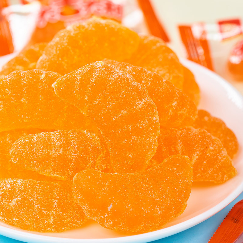 Gummies hương cam, chúc may mắn, thời trang cũ.