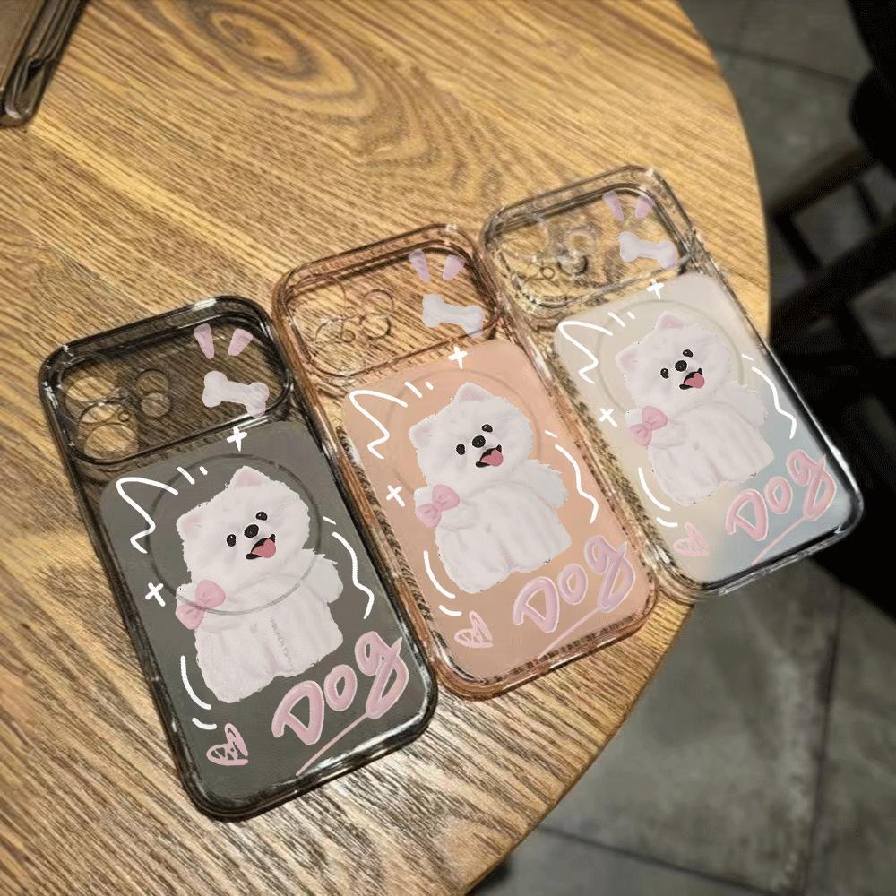 Trắng Beauty Dog Avatar cho iPhone 17promax trường hợp 1615plus 141312
