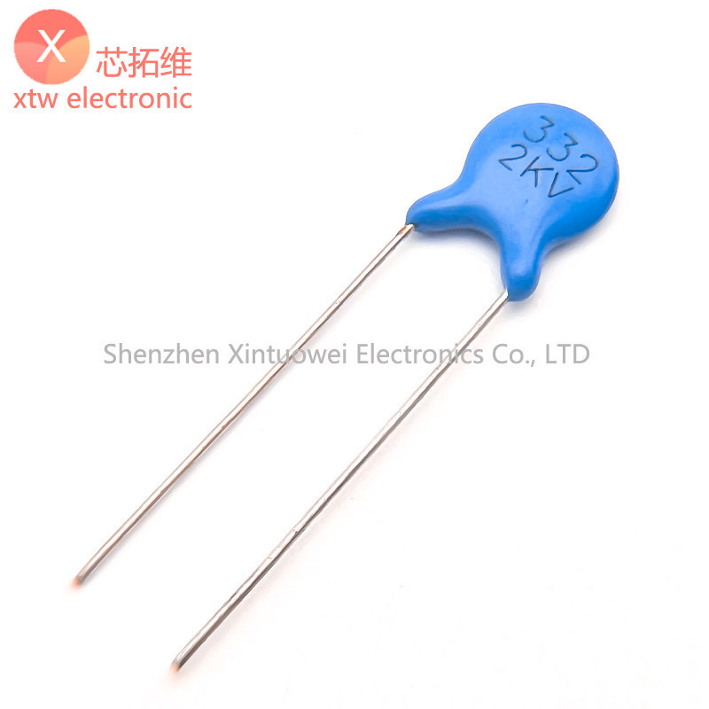 (50 Cái) Tụ điện gốm cao áp 2KV 2KV332 3300pF 3.3nF Tụ điện cắm màu xanh