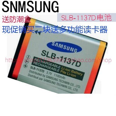 Pin máy ảnh kỹ thuật số Samsung SLB-1137D NV11 NV100 NV30 NV40 I80 I85 NV103