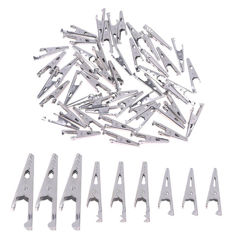 50pcs Mini Alligator Clips Mini bạc kim loại Alligator Clip 28mm 35mm 45mm cho điện thử nghiệm cho P