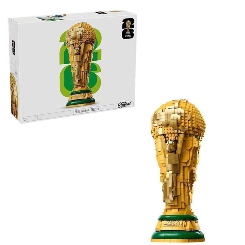 Tương thích với Lego International Football World Cup Hercules Cup 43020 Cúp bóng đá Quạt Khối xây d