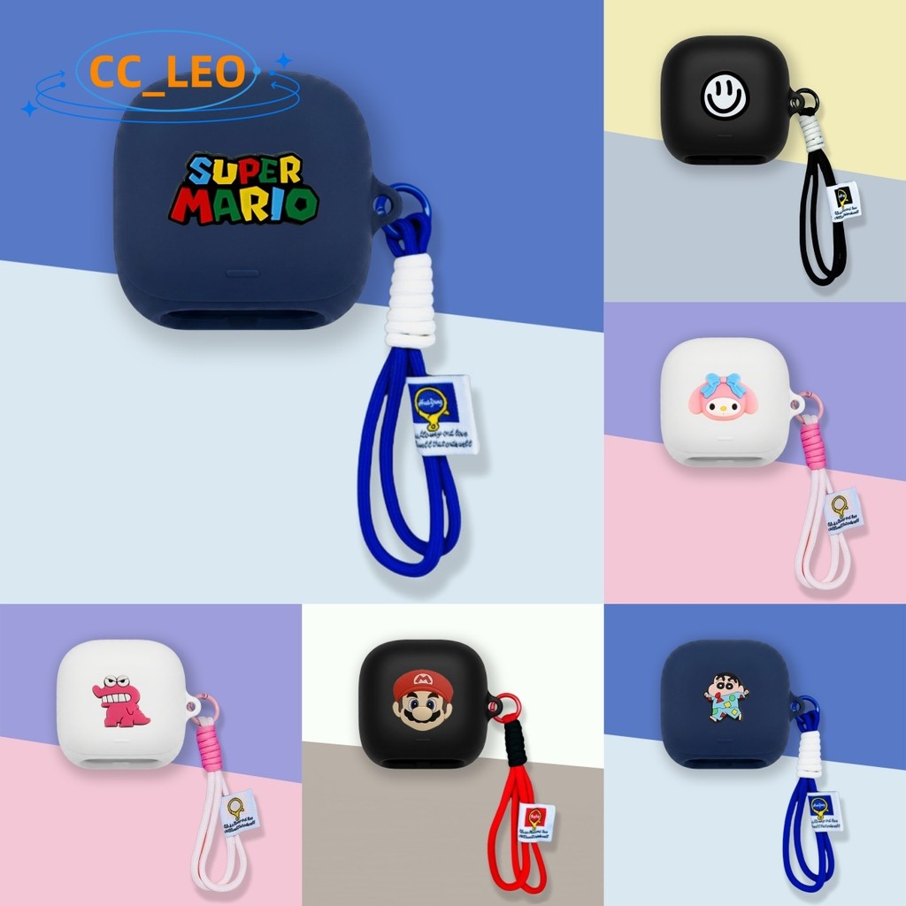 for Anker Soundcore Liberty 5 Pro Case Cartoon Silicone Soft Case with Cute Lanyard Suitable for Sou