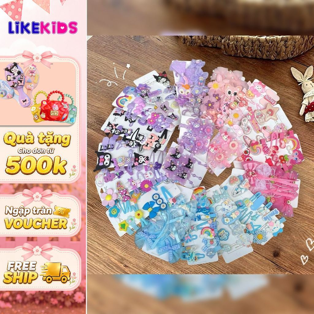 Set KẸP cho bé gái hoạ tiết cute - Likekids