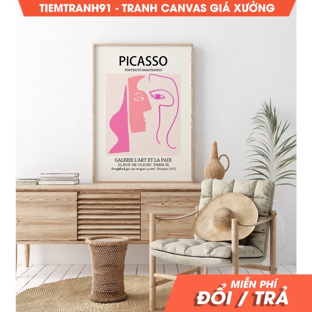 Tranh treo tường Gallery Wall Art, Picasso Poster, Gallery Wall Bundle, Modern Wall Art, tặng kèm đi