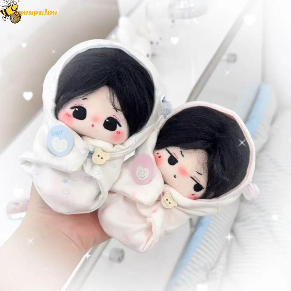 ZENPULSE Quần áo quấn búp bê cotton 10cm, Áo choàng quấn 10cm Quần áo búp bê, Quần áo DIY Chăn nhỏ đ