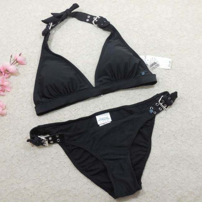 bikini 2 mảnh nữ gợi cảm bikini có mút ngực Ngoại thương ban đầu F370 màu đen sexy thời trang tam gi