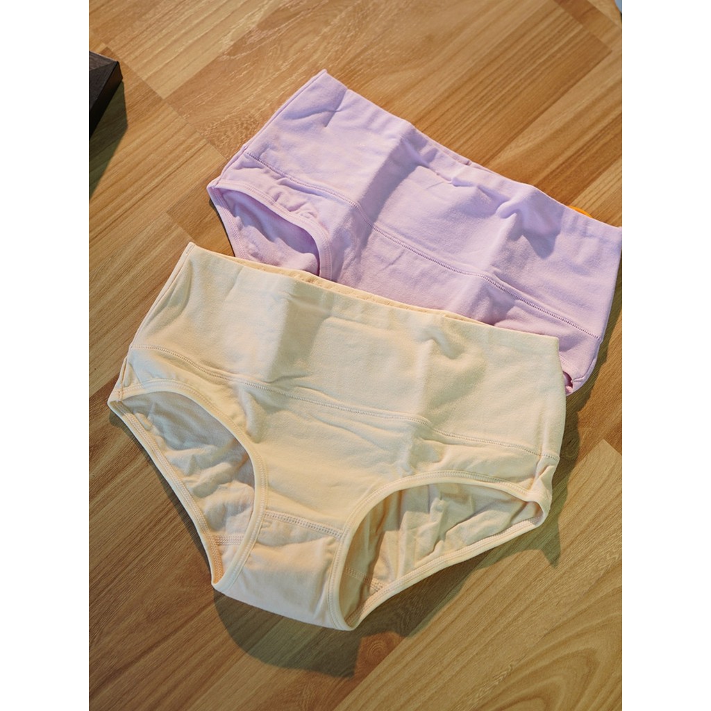 39 Yuan 3 Miếng Nữ Cotton Amoniac Giữa Eo Cao Phẳng Quần Lót Nữ Mẹ Quần Lót Kháng Khuẩn Mi