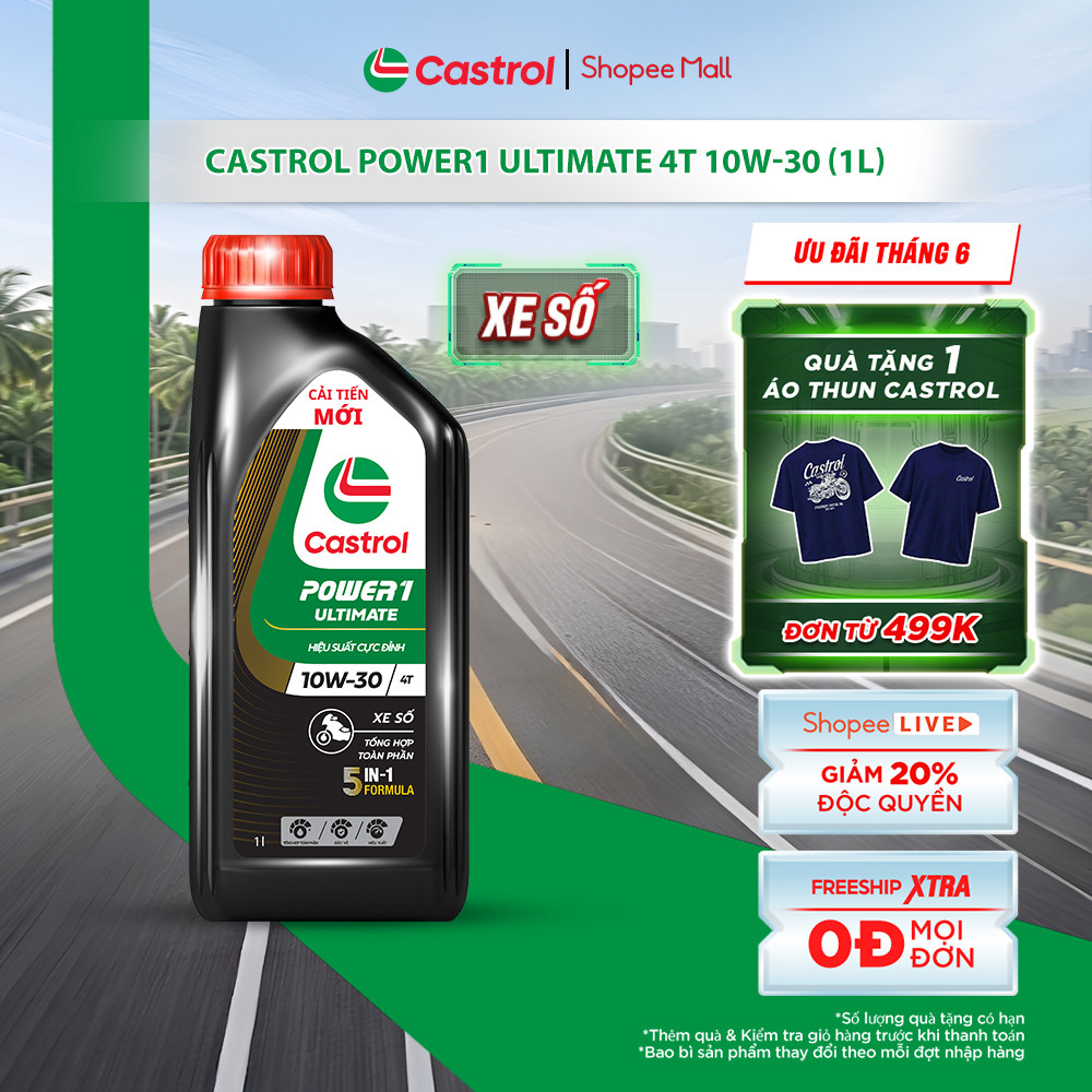 Dầu nhớt xe số Castrol POWER1 ULTIMATE 4T 10W-30 (1L)