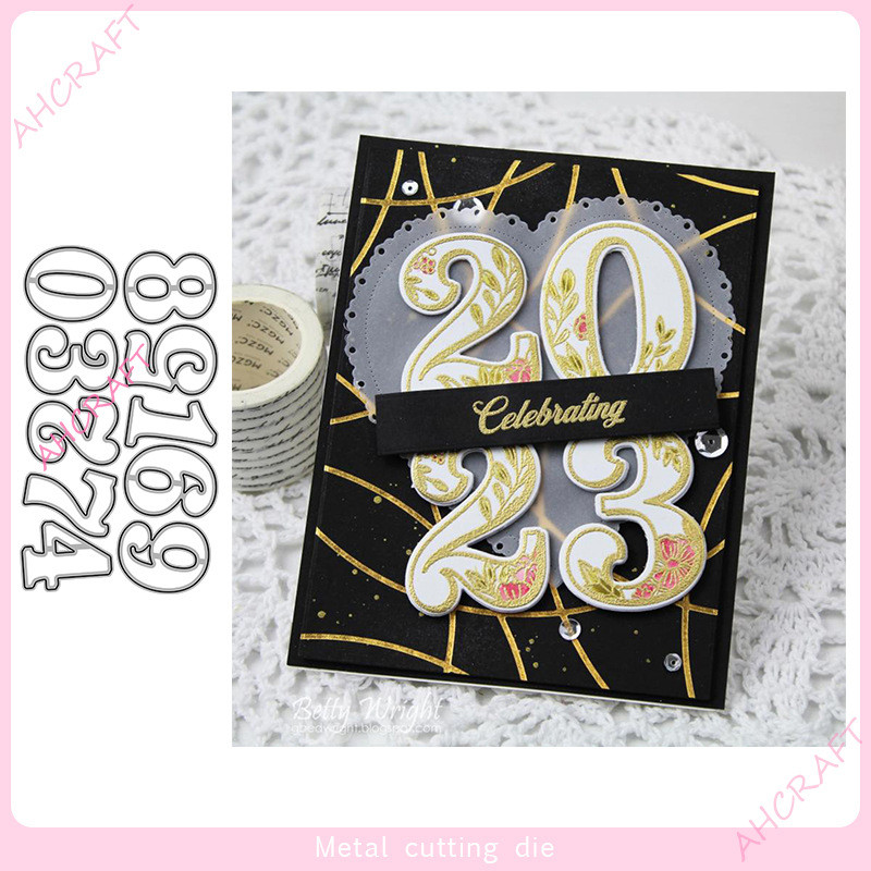 4829 Number 0-9 Khuôn cắt DIY bằng thép Carbon kim loại