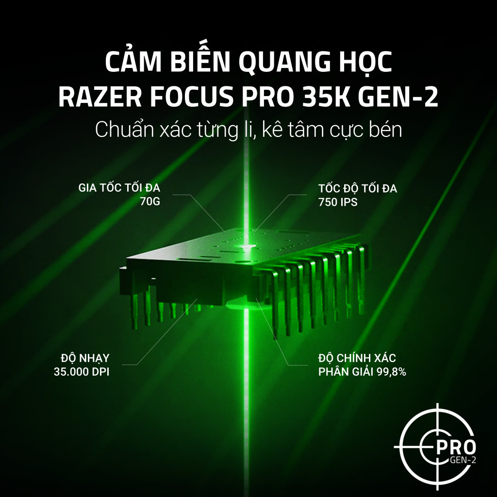 Chuột Gaming không dây Razer Viper V3 Pro SE Cảm biến quang học Razer Focus Pro 35K Gen 2-Chính hãng | BigBuy360 - bigbuy360.vn