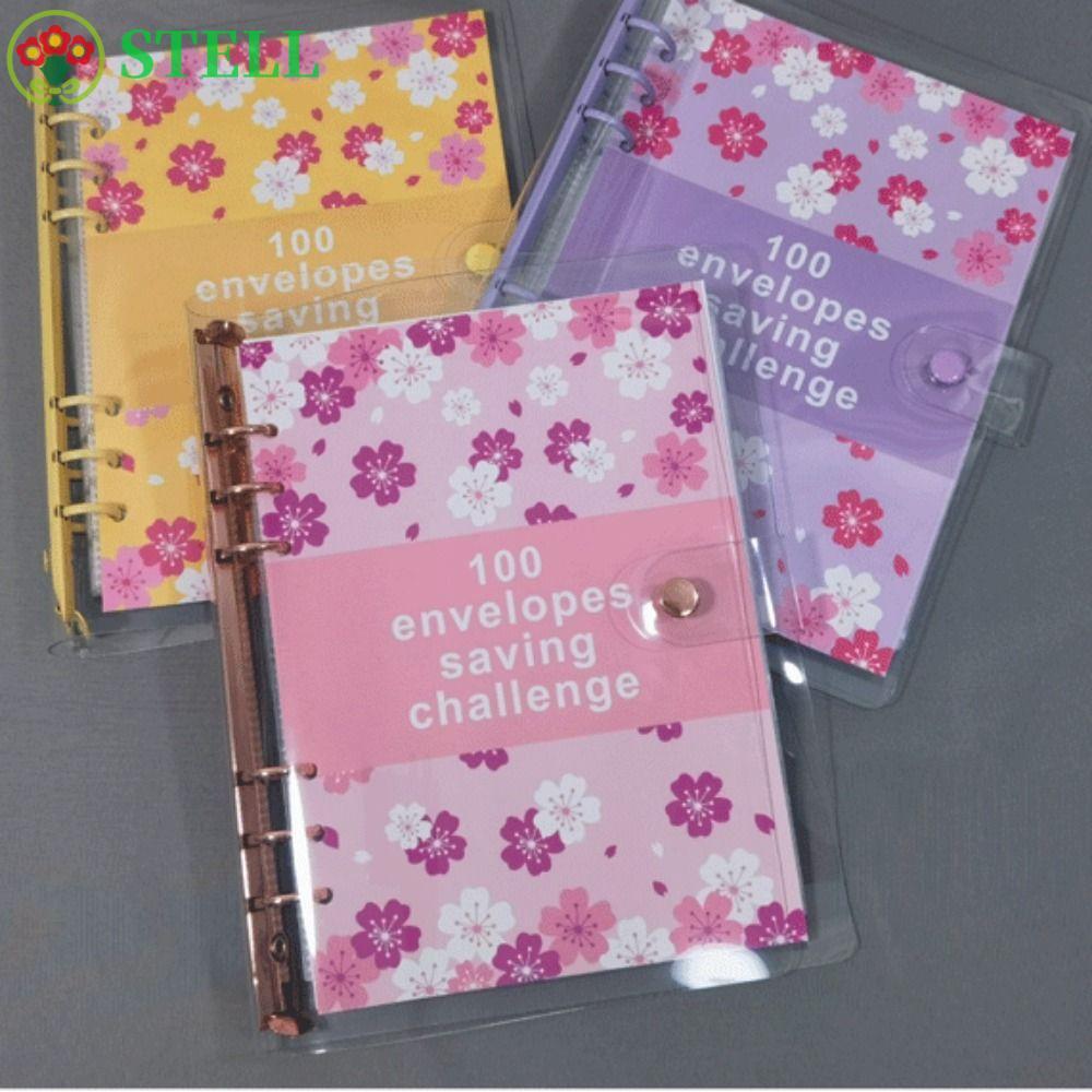 STELL 100 Chất kết dính thử thách phong bì, 100 phong bì Quản lý tài chính Thử thách tiết kiệm phong