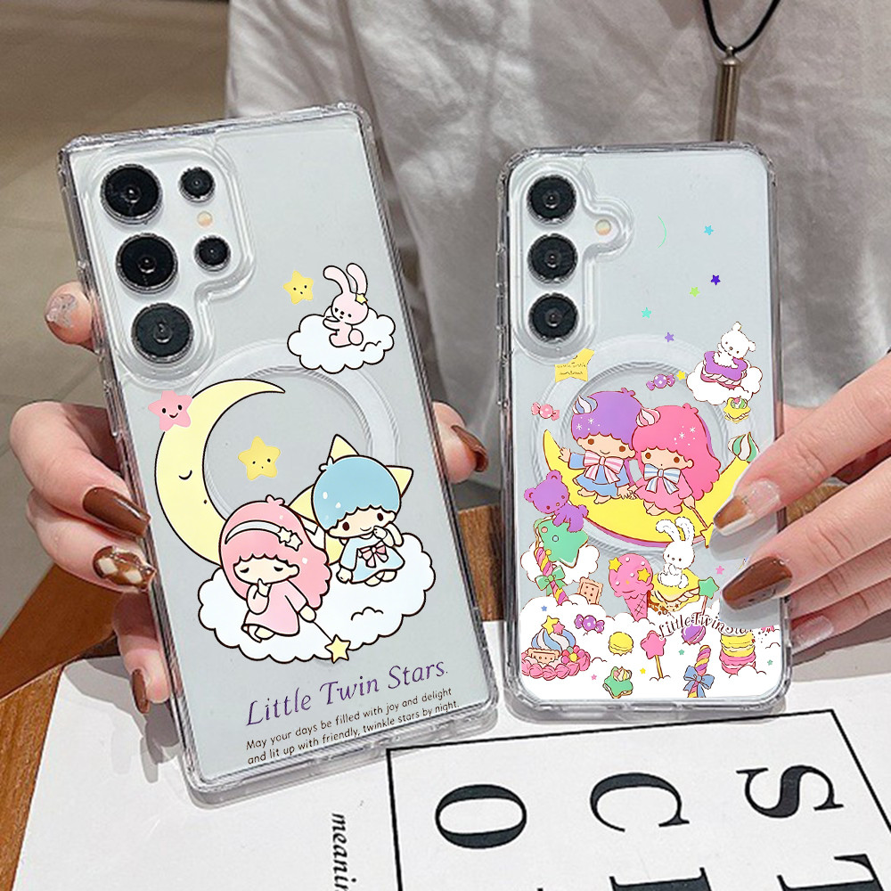 Ốp điện thoại chống sốc nam châm mặt trăng hoạt hình tốt Little Twin Stars cho Samsung S26 Ultra S25
