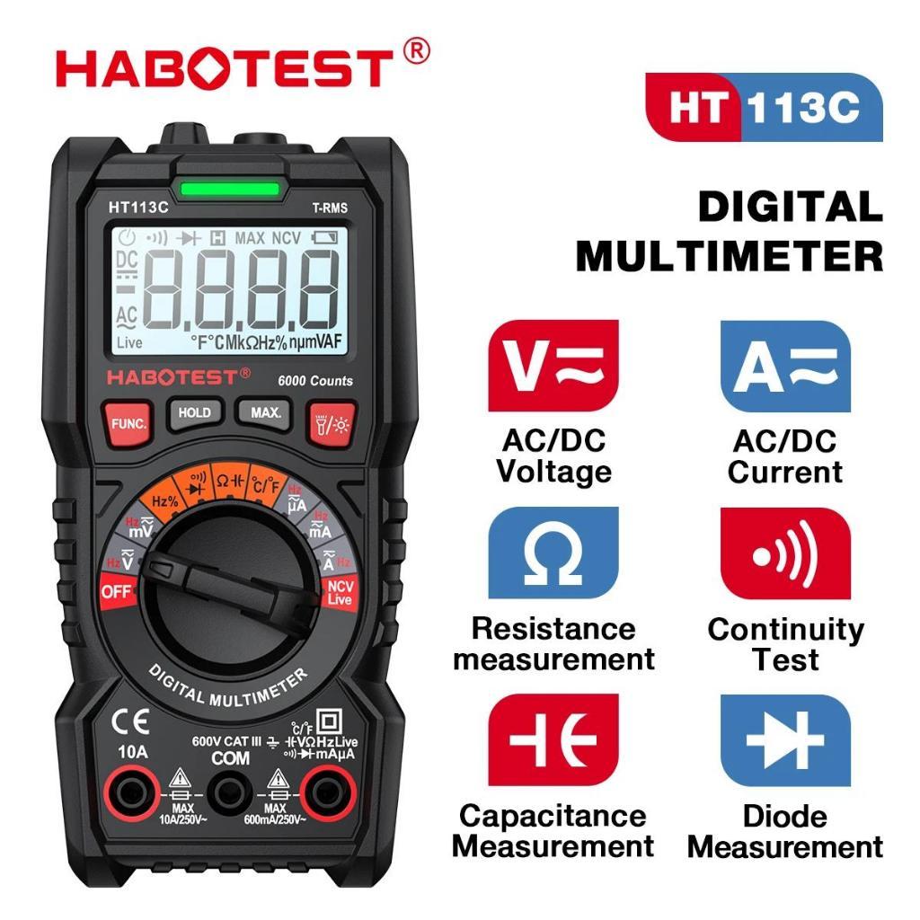 Đồng hồ vạn năng kỹ thuật số chuyên nghiệp HABOTEST HT113 HT113AHT113BHT113C
