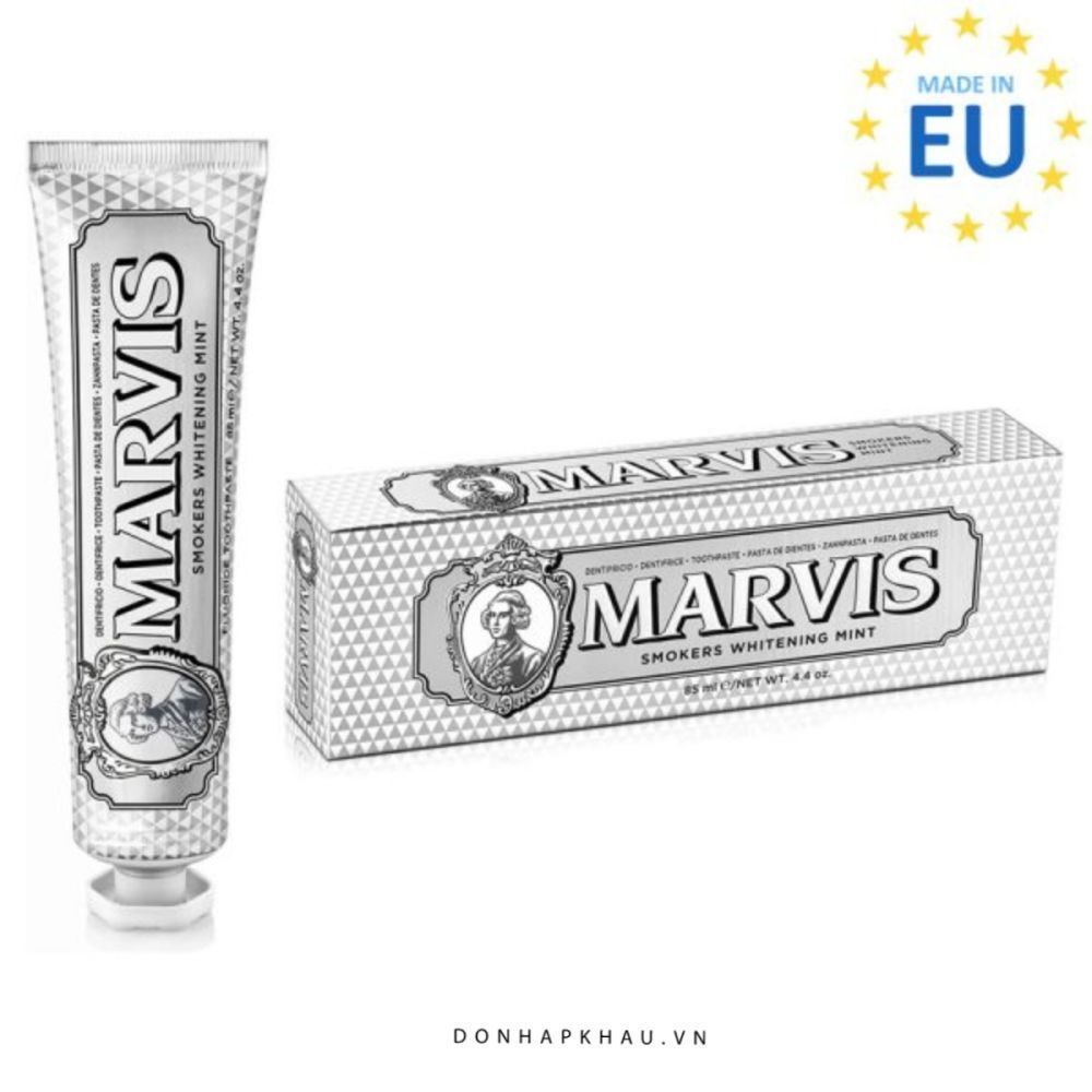 Kem Đánh Răng Mint, Marvis Smokers Whitening Mint Toothpaste, 85 ml