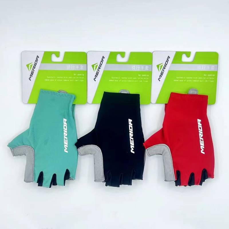 Merida Cycling Gloves Lightweight Breathable Half Finger Gloves Mountain Bike Road Bike Breaking Win