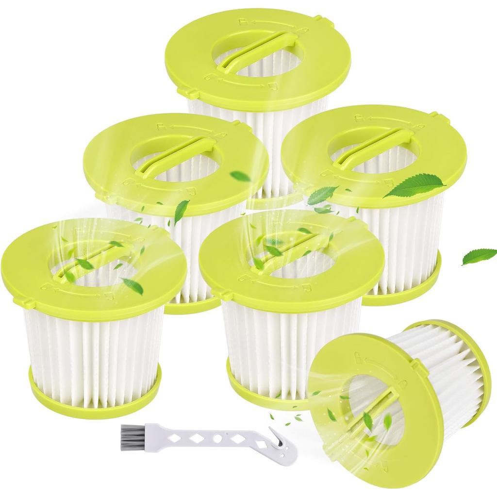 Thay thế bộ lọc 6 gói Tương thích với máy hút bụi cầm tay Ryobi 18V ONE + PCL700, PCL704, PCL705, Pa
